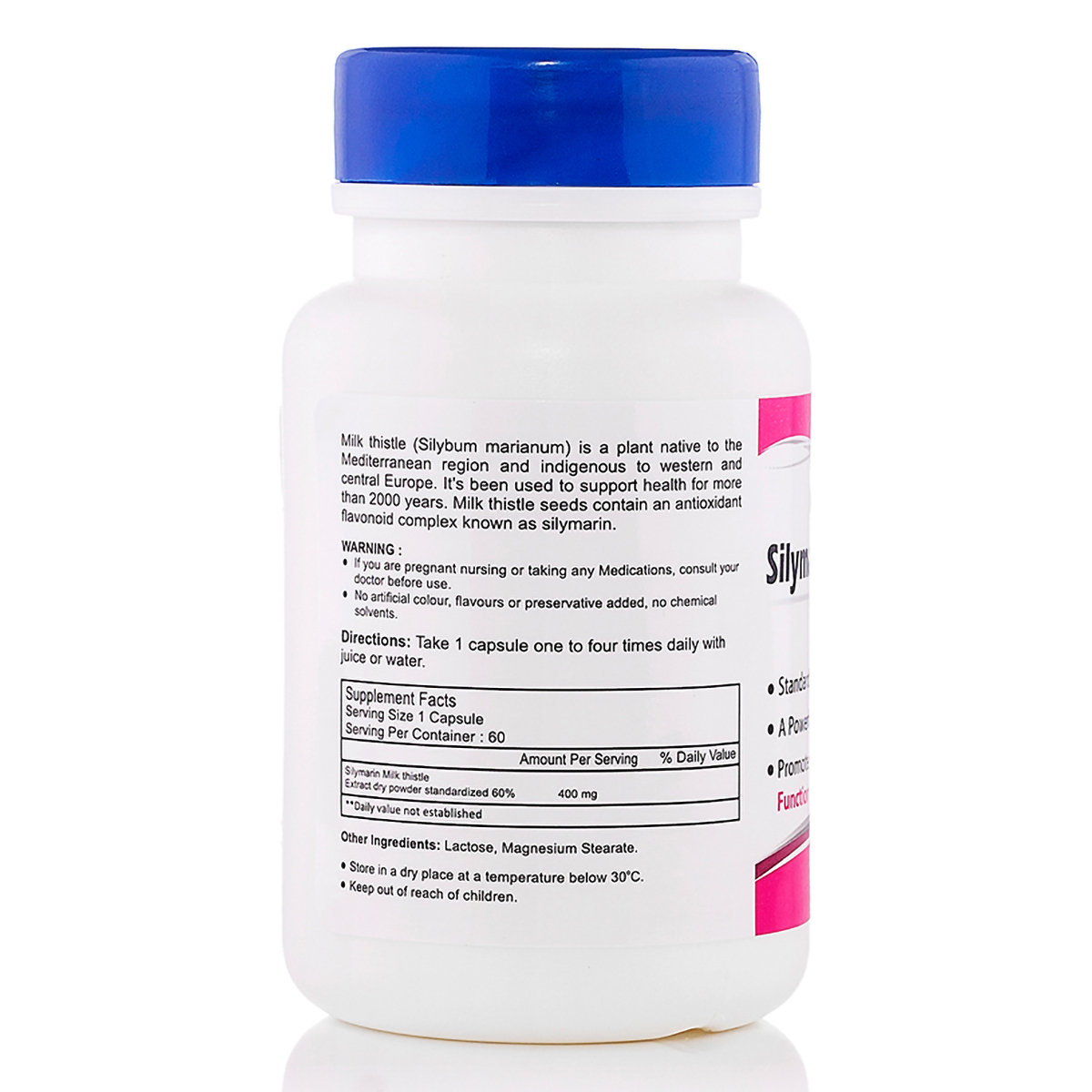 Healthvit Silymarin Milk Thistle 400 mg, 60 Capsules, Pack of 1 Healthvit Silymarin Milk Thistle 400 mg, 60 Capsules, Pack of 1