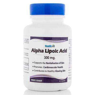 Healthvit Alpha Lipoic Acid 300mg, 60 Capsules, Pack of 1