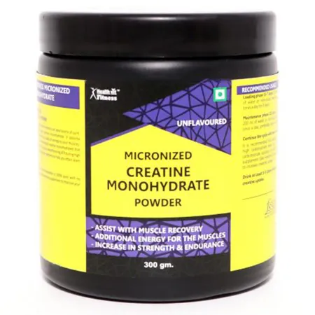 Healthvit Fitness Micronised Creatine Monohydrate Powder, 300 gm