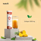 Healthvit Collagen 1000 mg Sugar Free Pineapple Flavour Effervescent, 10 Tablets, Pack of 1