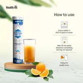Healthvit N-Acetyl L-Cysteine 600 mg Sugar Free Orange Flavour Effervescent, 10 Tablets, Pack of 1