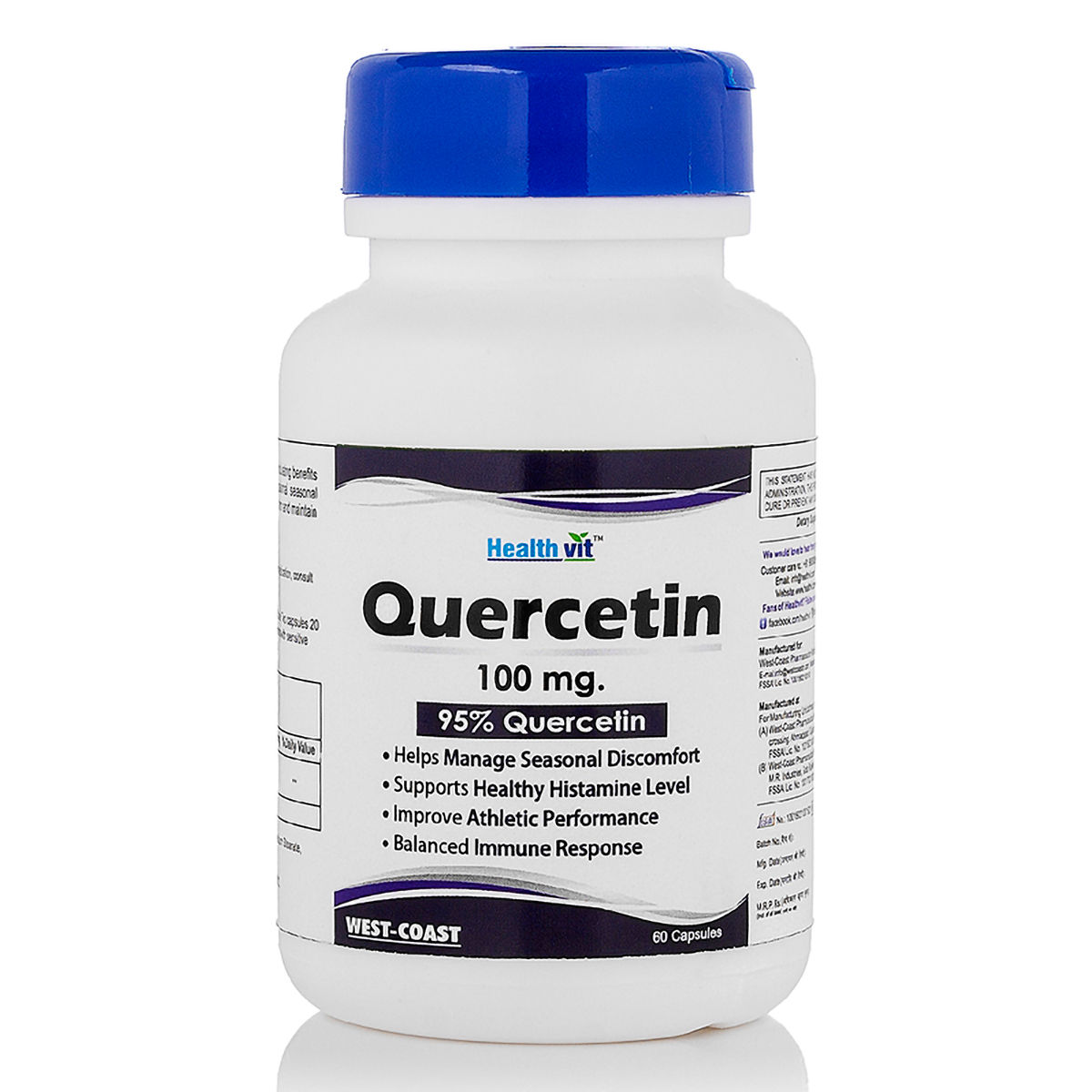Buy Healthvit Quercetin 100 mg, 60 Capsules Online