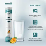 Healthvit Multivitamin Sugar Free Orange Flavour Effervescent, 20 Tablets, Pack of 1