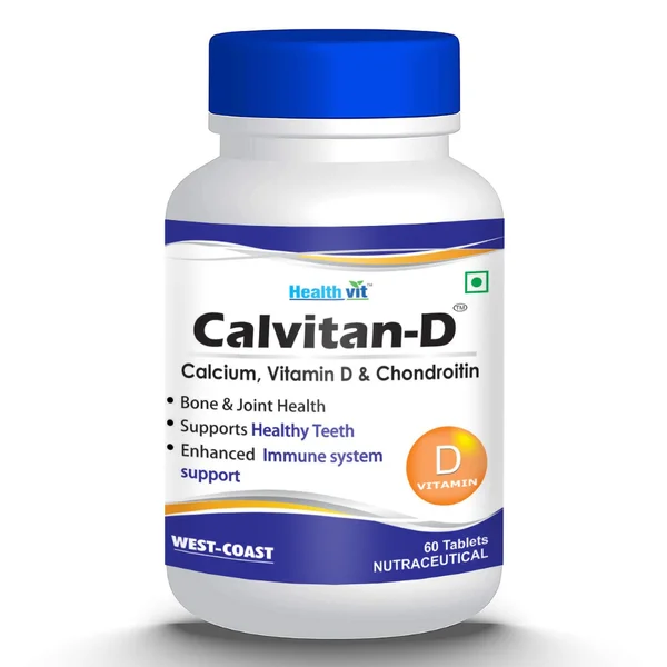 Healthvit Calvitan-D, 60 Tablets (Pack of 2), Pack of 1