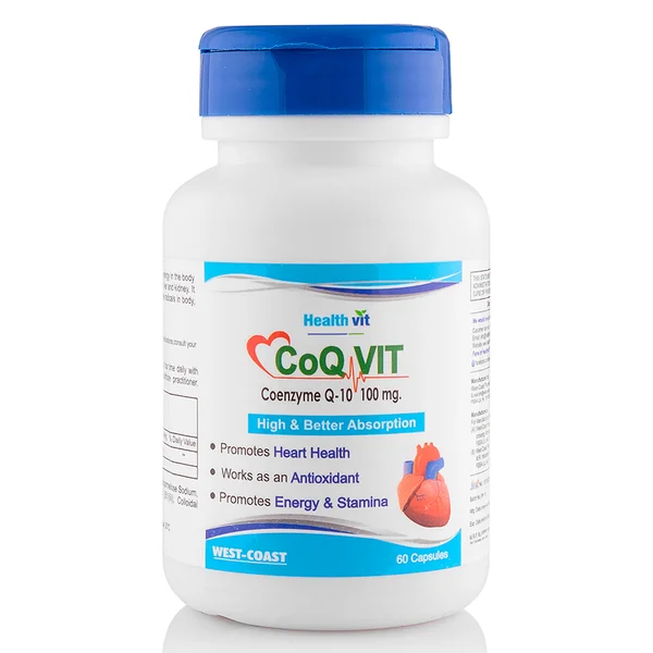 Healthvit High & Better Absorption Co-Qvit Coenzyme Q-10 100 mg, 60 Capsules