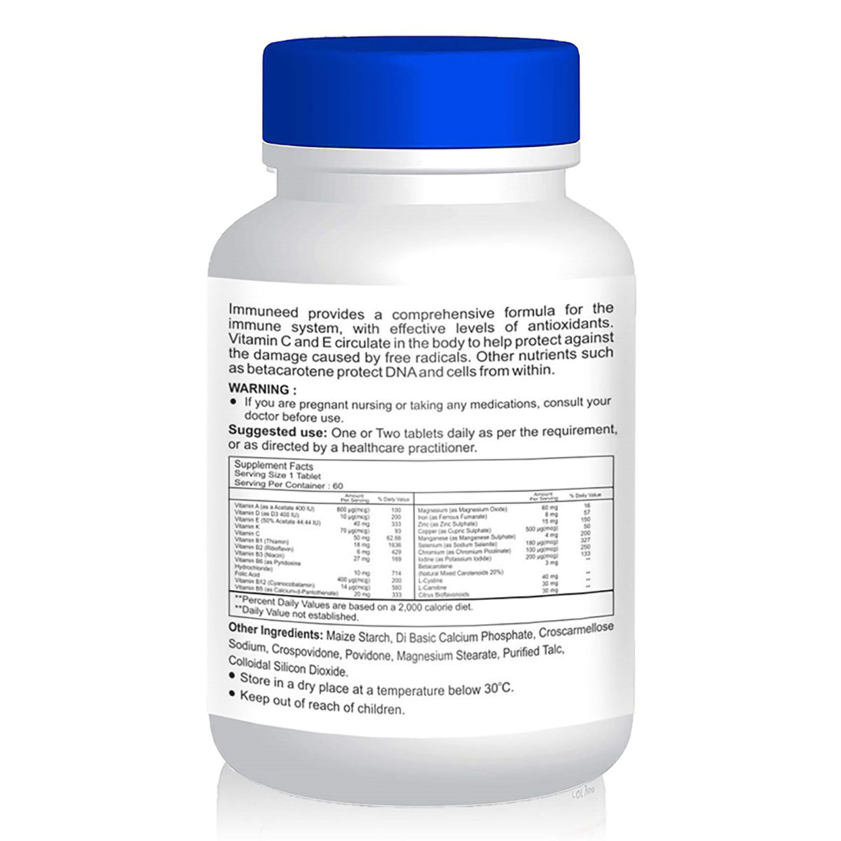 Healthvit Immuneed Immunity Booster, 60 Tablets, Pack of 1 Healthvit Immuneed Immunity Booster, 60 Tablets, Pack of 1