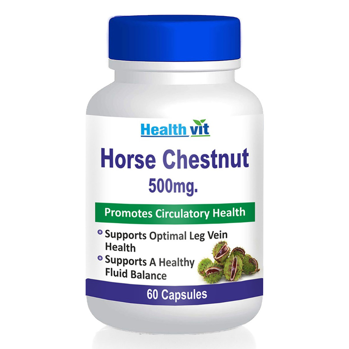 Healthvit Horse Chestnut 500 mg, 60 Capsules, Pack of 1 Healthvit Horse Chestnut 500 mg, 60 Capsules, Pack of 1