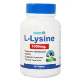 Healthvit L-Lysine 1000 mg, 60 Tablets, Pack of 1