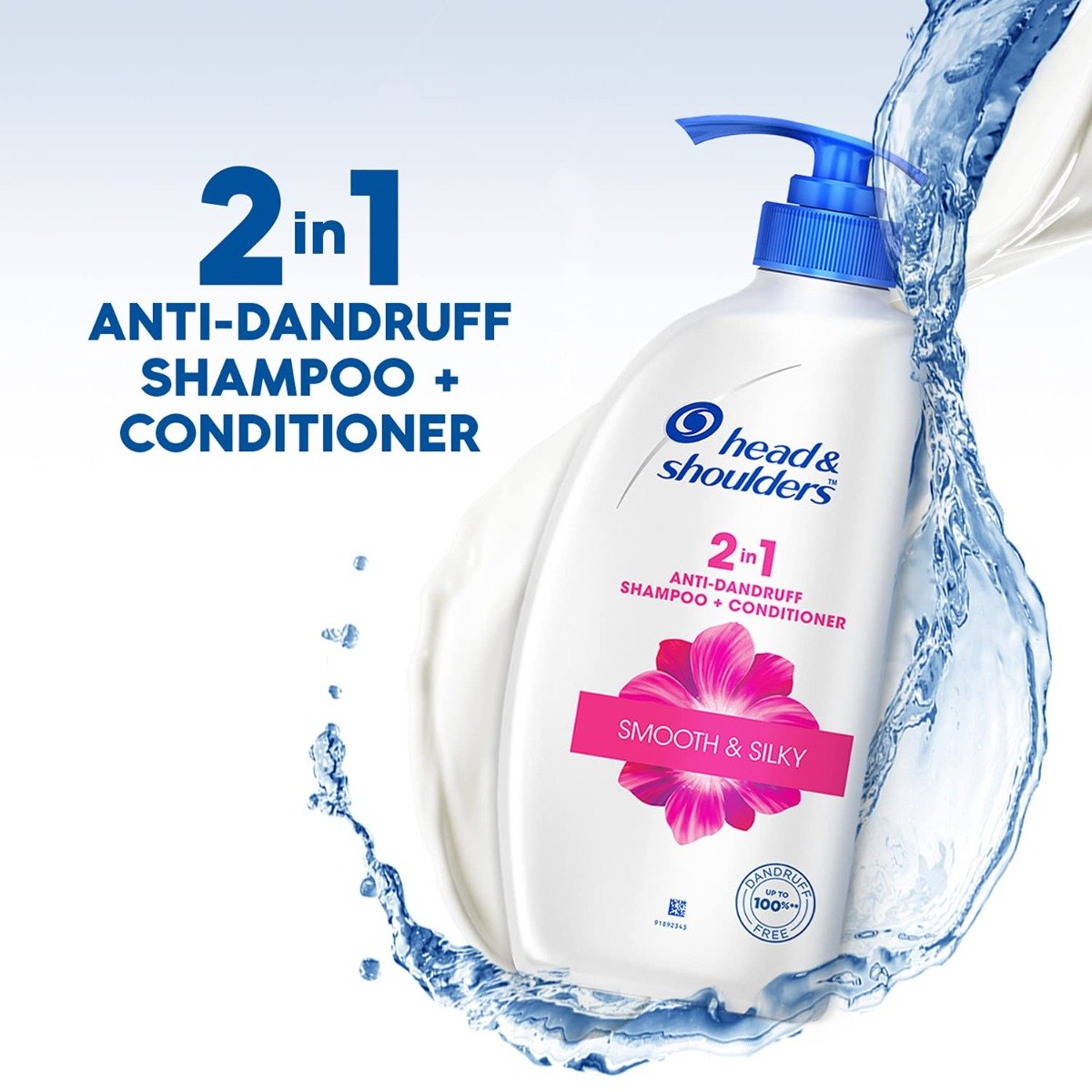 Head & Shoulders 2-In-1 Smooth & Silky Anti-Dandruff Shampoo + Conditioner, 650 ml, Pack of 1 Head & Shoulders 2-In-1 Smooth & Silky Anti-Dandruff Shampoo + Conditioner, 650 ml, Pack of 1