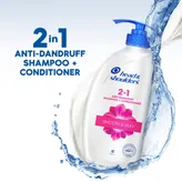 Head &amp; Shoulders 2-In-1 Smooth &amp; Silky Anti-Dandruff Shampoo + Conditioner, 650 ml, Pack of 1