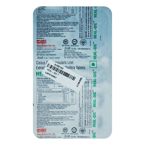 Heal-QIC Tablet 10's, Pack of 10