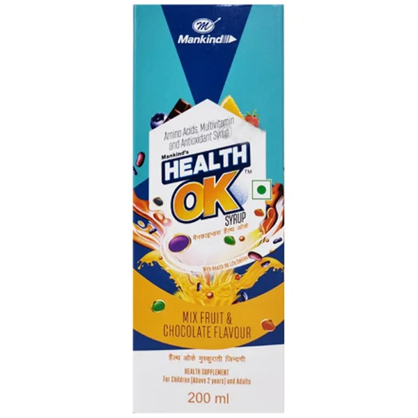 Health Ok Mix Fruit & Chocolate Flavour Syrup 200 ml