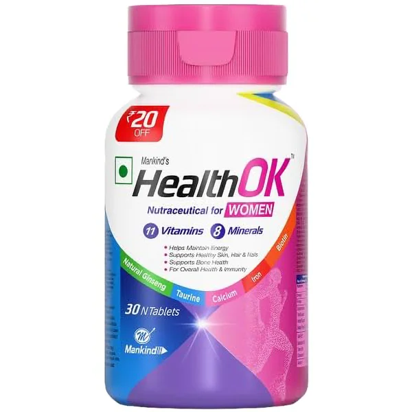 Health Ok Women Vitamins & Minerals, 30 Tablets