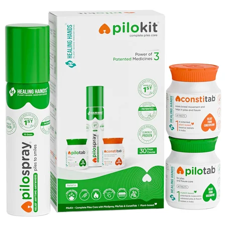 Healing Hands Pilokit Complete Piles Care Kit, 30 Days