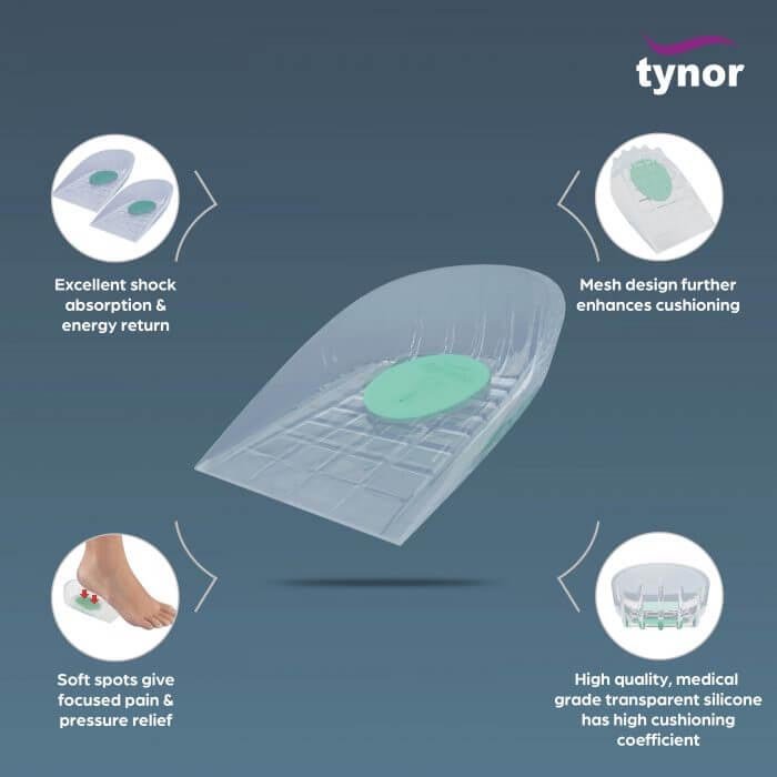 Tynor Heel Cushion Silicone Small, 1 Pair, Pack of 1 Tynor Heel Cushion Silicone Small, 1 Pair, Pack of 1