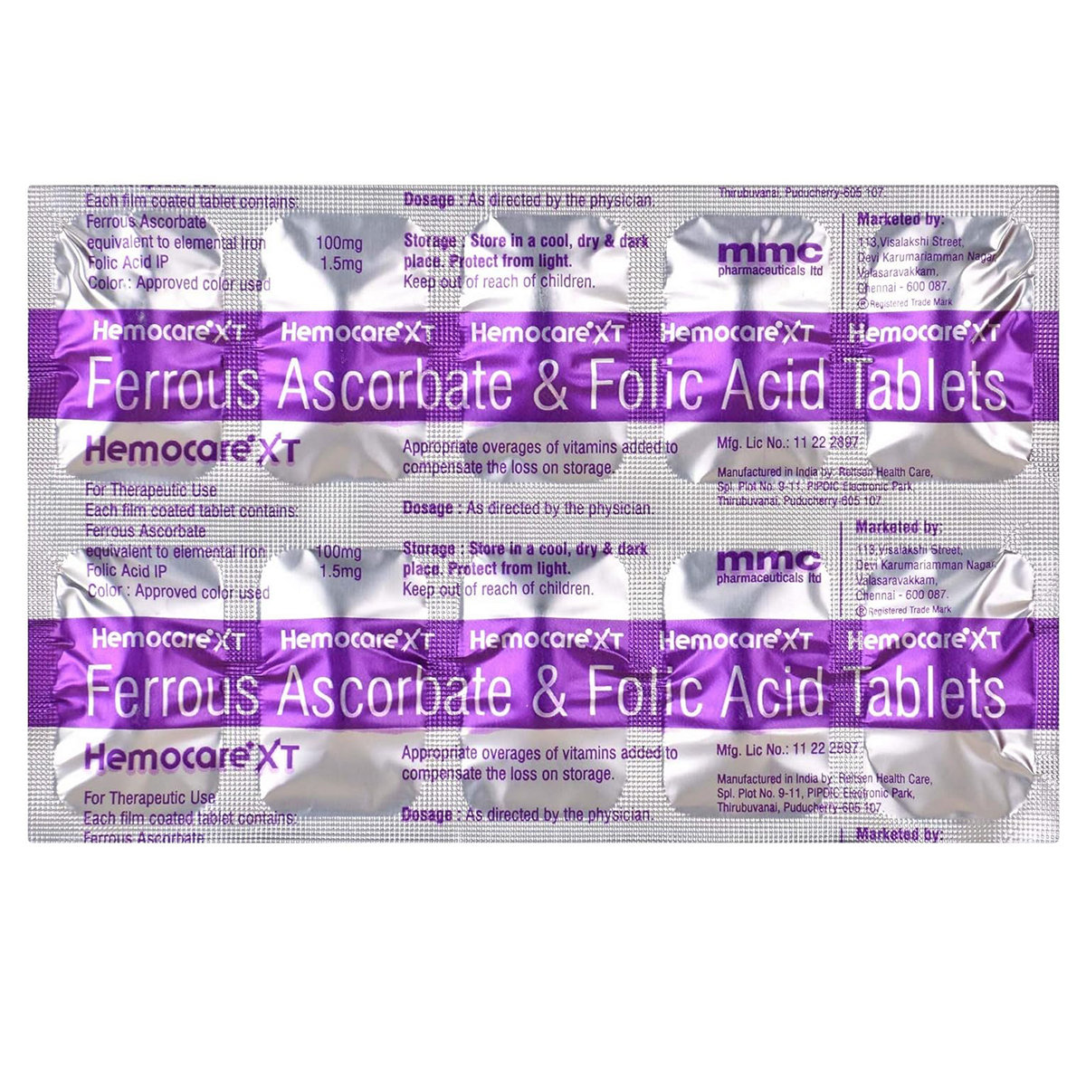 Hemocare XT Tablet 10's, Pack of 10 TABLETS Hemocare XT Tablet 10's, Pack of 10 TABLETS