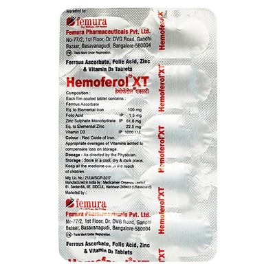 Hemoferol XT Tablet 10's, Pack of 10