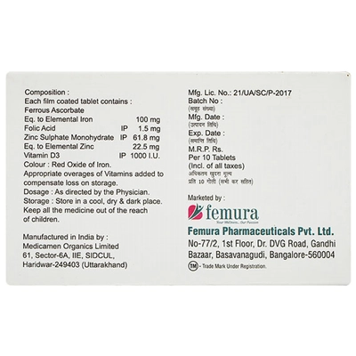 Hemoferol XT Tablet 10's, Pack of 10