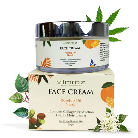 Ananta Hemp Imroz Face Cream 50 gm | With Rosehip Oil, Neroli | Promotes Collagen Production | Slow Down Aging | Non Sticky | For Men & Women | For Dry To Normal Skin
