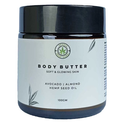 Ananta Hemp Body Butter 100 gm | With Avacado, Almond &amp; Hemp Seed Oil | Nourishes &amp; Protects Skin | Soft &amp; Glowing Skin | For Dry &amp; Damaged Skin, Pack of 1