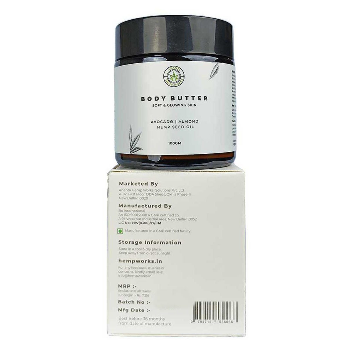 Ananta Hemp Body Butter, 100 gm Price, Uses, Side Effects, Composition