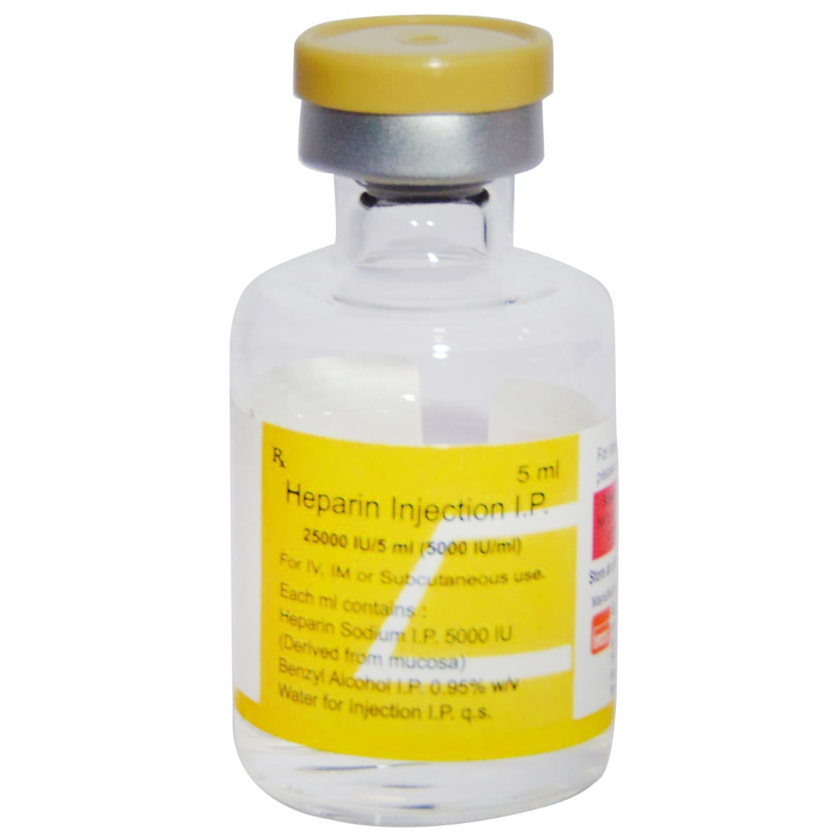 Heparin 25000IU Injection 5 ml, Pack of 1 INJECTION Heparin 25000IU Injection 5 ml, Pack of 1 INJECTION