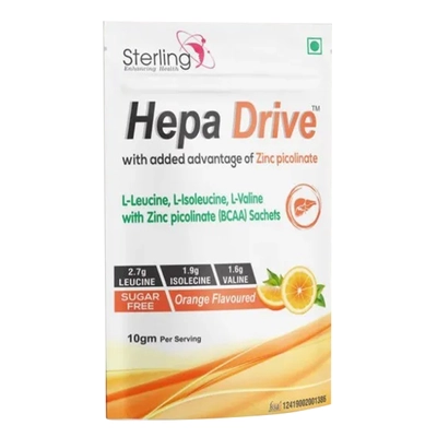 Hepa Drive Sugar Free Orange Sachet 10 gm, Pack of 1 Powder