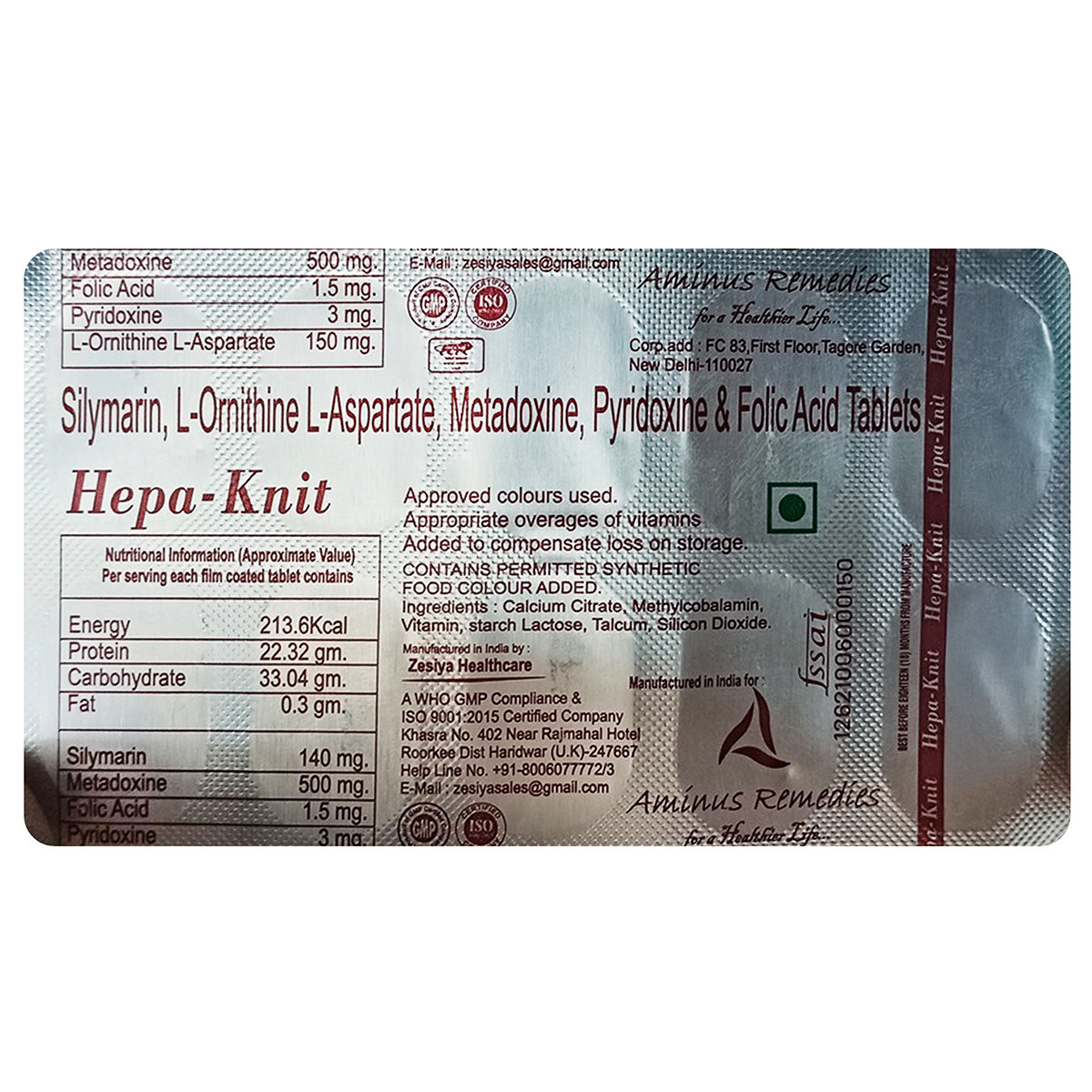 Buy Hepa-Knit Tablet 10's Online
