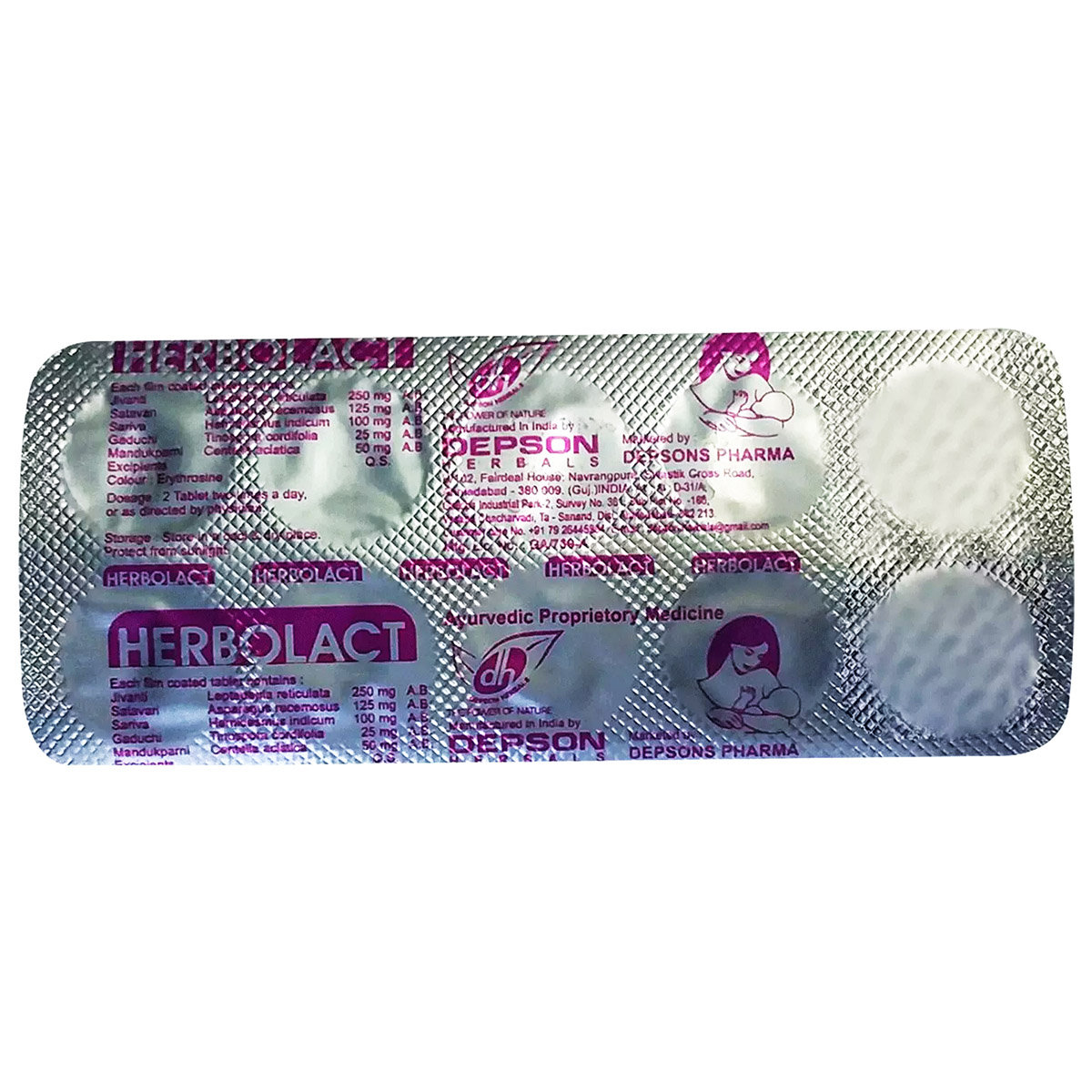 Herbolact, 10 Tablets, Pack of 10 Herbolact, 10 Tablets, Pack of 10
