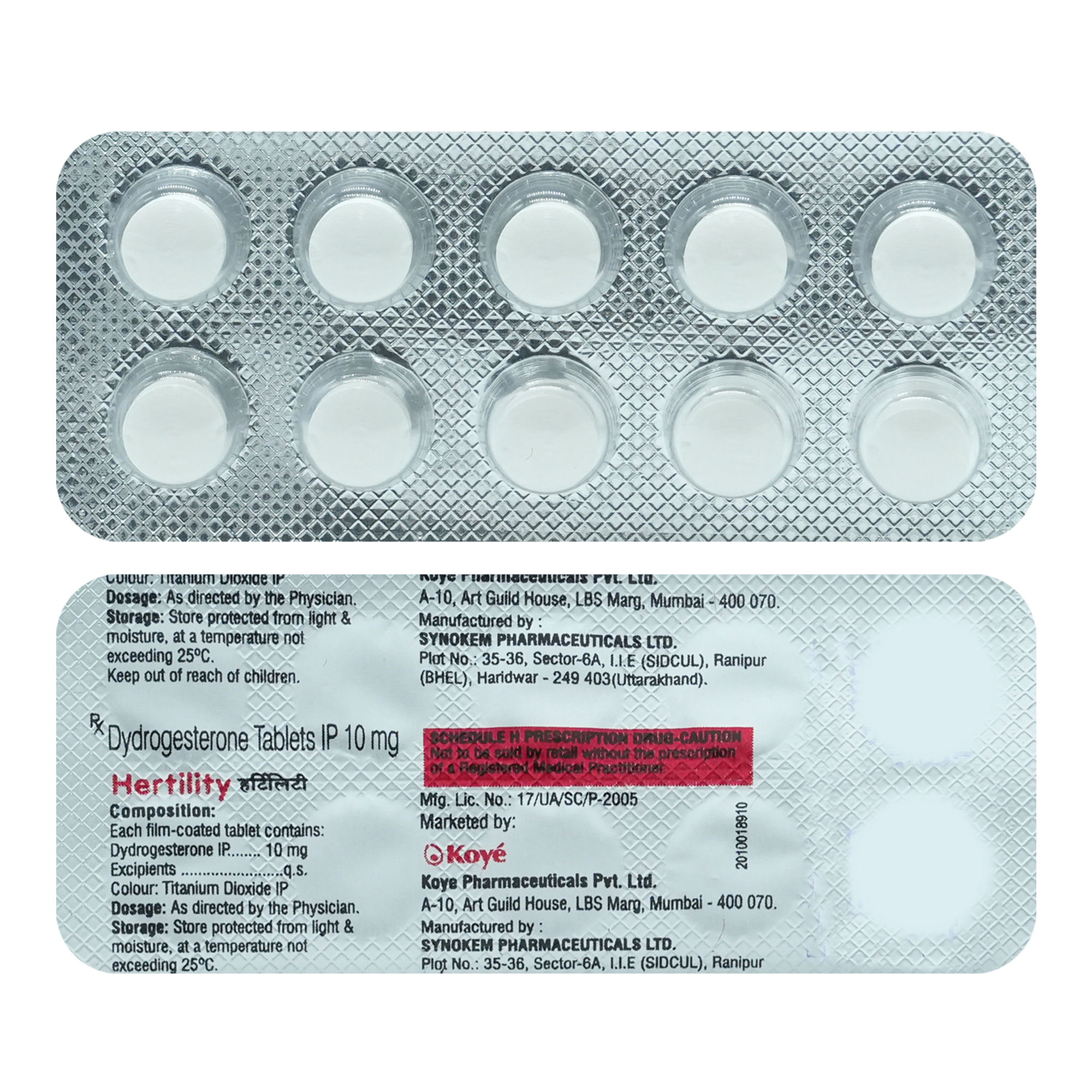 Buy Hertility 10 mg Tablet 10's Online