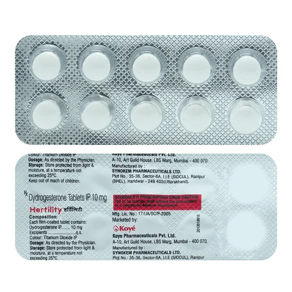 Hertility 10 mg Tablet 10's, Pack of 10 TabletS