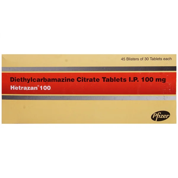 Hetrazan 100 Tablet 30's, Pack of 30 TABLETS