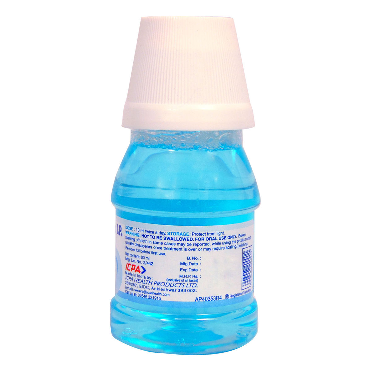 Hexidine Antiseptic-Antiplaque Mouthwash, 80 ml, Pack of 1 Mouth Wash
