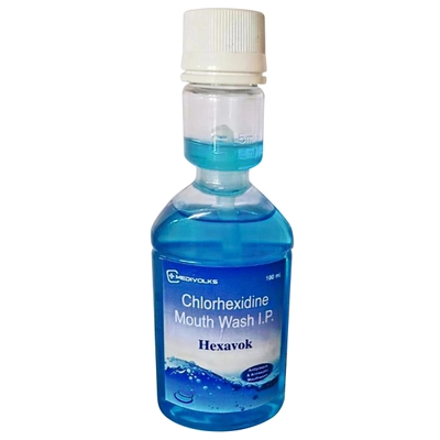 Hexavok 0.2% Mouth Wash 100 ml, Pack of 1 MOUTH WASH