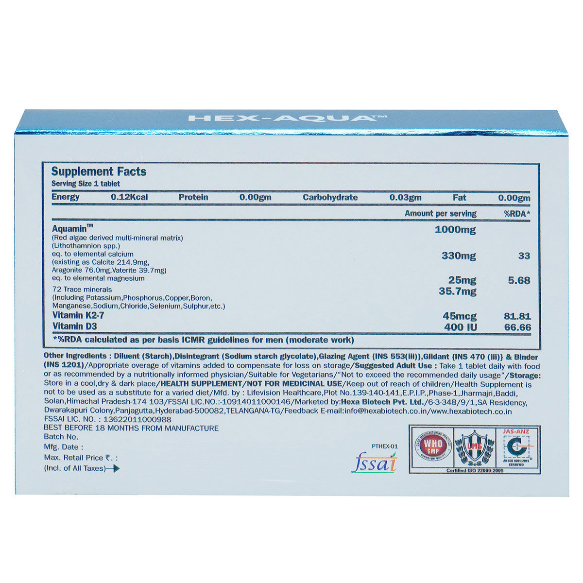 Hex-Aqua Tablet 10's, Pack of 10 Hex-Aqua Tablet 10's, Pack of 10