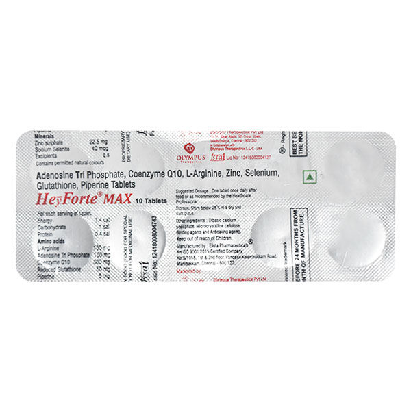 Buy Heyforte Max Tablet 10's Online