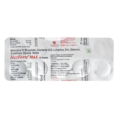 Heyforte Max Tablet 10's, Pack of 10 TabletS