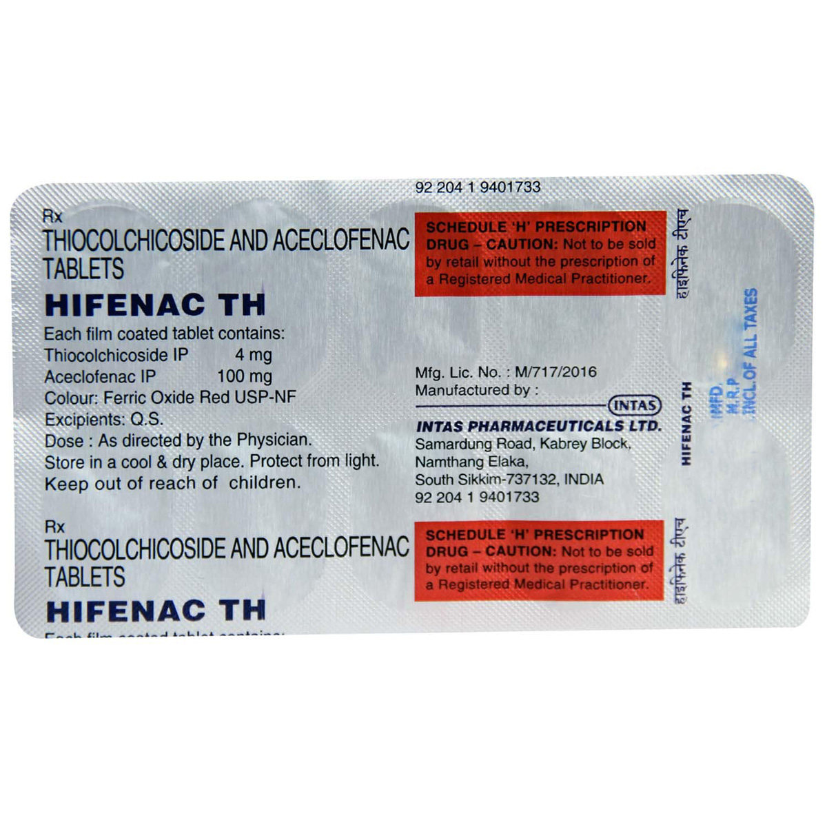 Hifenac TH Tablet 10's, Pack of 10 Hifenac TH Tablet 10's, Pack of 10
