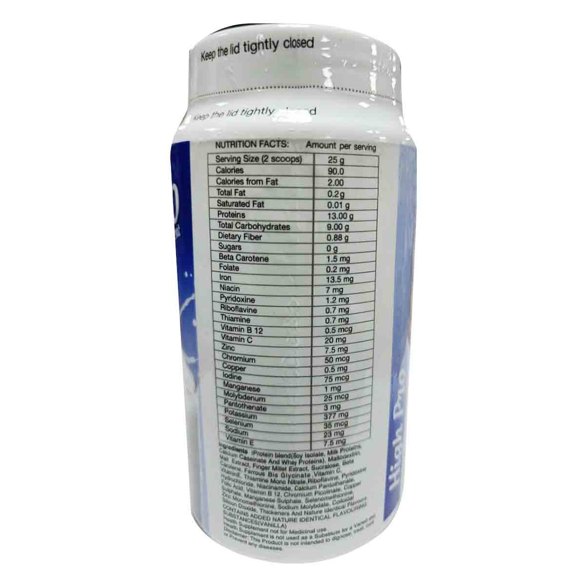 High Pro Vannila Flavour Powder, 200 gm Tin, Pack of 1 High Pro Vannila Flavour Powder, 200 gm Tin, Pack of 1