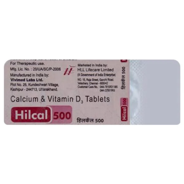 Hilcal 500 mg Tablet 10's
