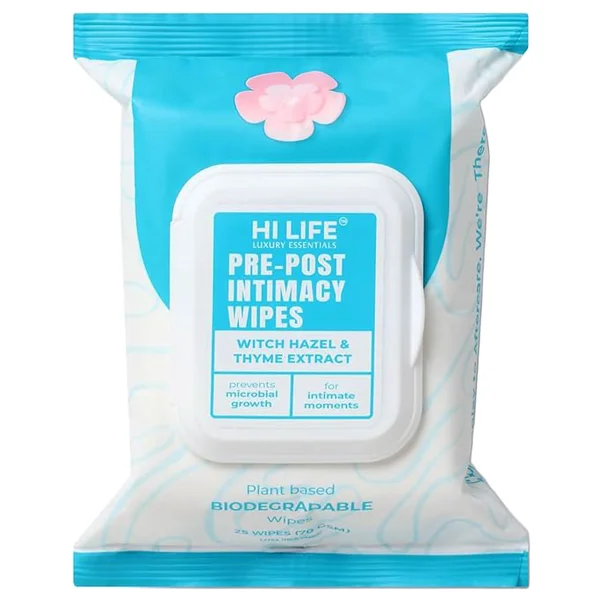 Hi Life Pre-Post Intimacy Wipes, 25 Count