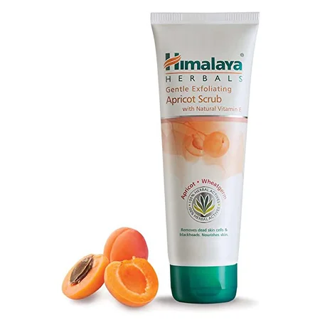 Himalaya Gentle Exfoliating Apricot Face Scrub 50 gm | Apricot & WheatGerm | Gently Exfoliates Blackheds & Dead Skin Cells | For Soft & Glowing Skin