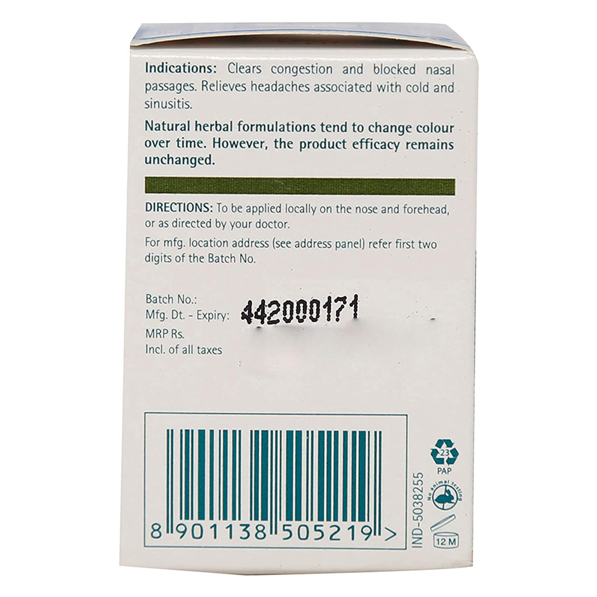 Himalaya Rapid Action Eucalyptus Cold Balm, 10 gm, Pack of 1 Himalaya Rapid Action Eucalyptus Cold Balm, 10 gm, Pack of 1