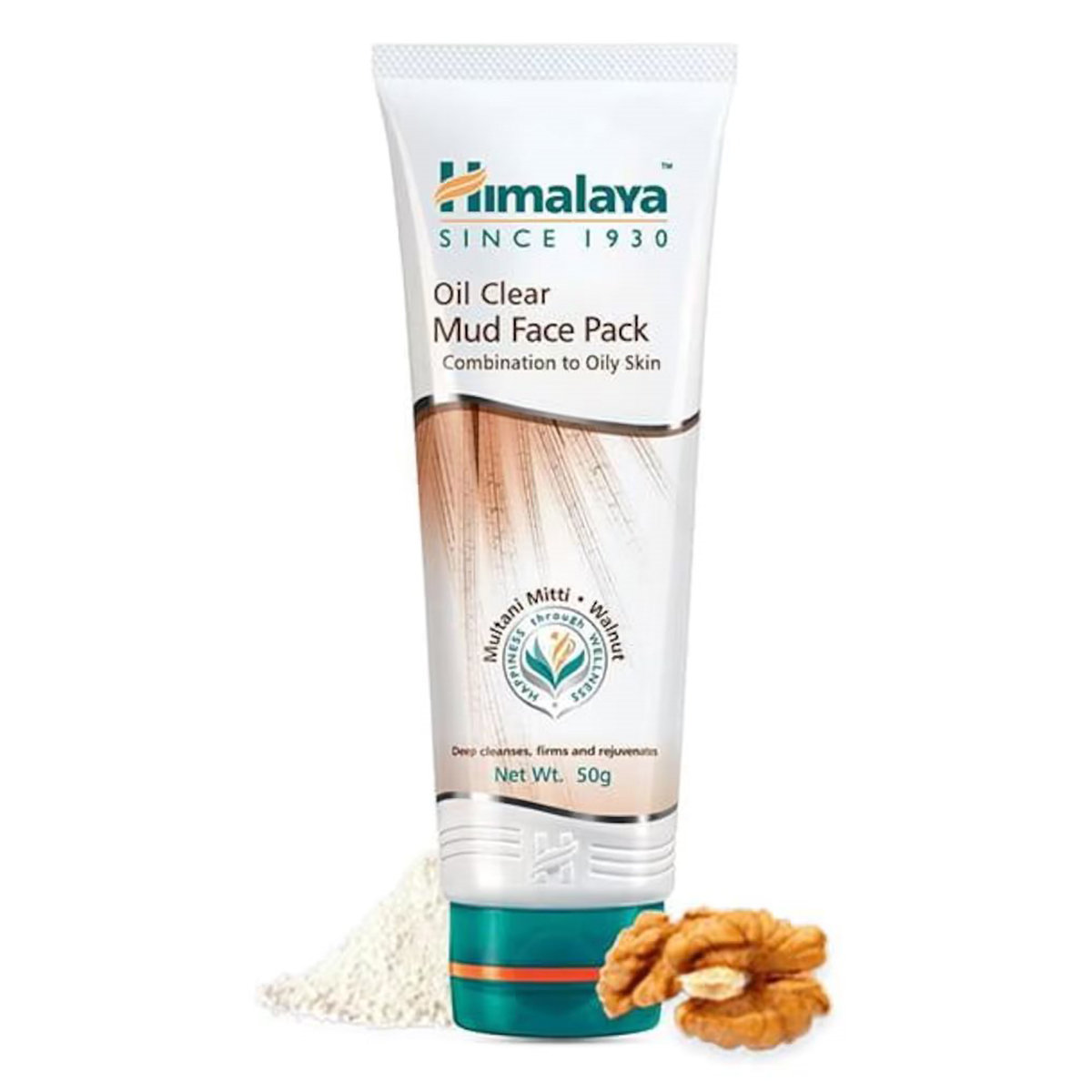 Himalaya Oil Clear Mud Face Pack 50 gm | Multani Mitti & Walnut | Deeply Cleanses Impurities | Rejuvenates Skin | For Combination To Oily Skin, Pack of 1 Himalaya Oil Clear Mud Face Pack 50 gm | Multani Mitti & Walnut | Deeply Cleanses Impurities | Rejuvenates Skin | For Combination To Oily Skin, Pack of 1