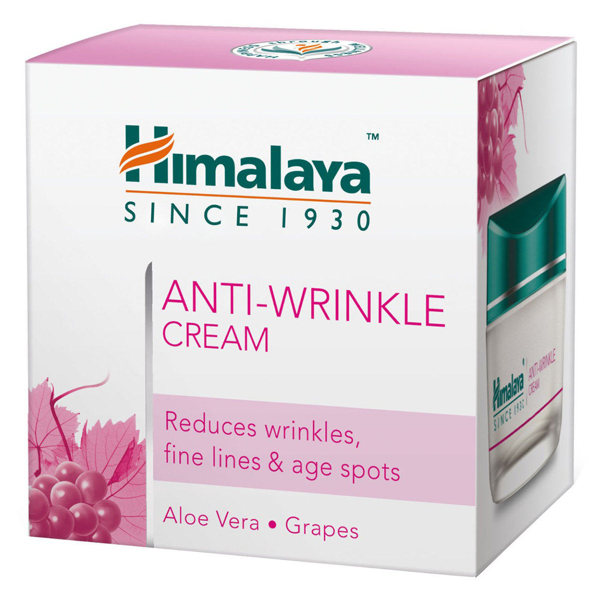 Himalaya Anti-Wrinkle Cream 50 gm | Aloe Vera & Grapes | For Reduction Of Finelines, Wrinkles & Age Spots | For Younger Looking Skin, Pack of 1 Himalaya Anti-Wrinkle Cream 50 gm | Aloe Vera & Grapes | For Reduction Of Finelines, Wrinkles & Age Spots | For Younger Looking Skin, Pack of 1