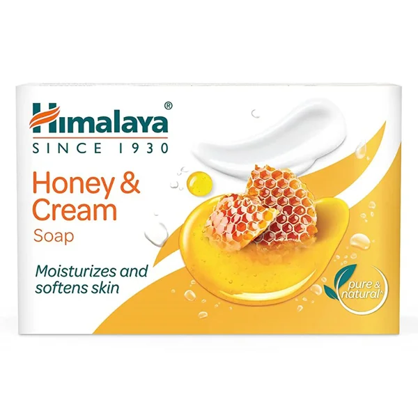 Himalaya Honey & Cream Soap, 75 gm | With Goodness Of Honey & Milk Cream | Moisturises Skin | Makes Skin Soft & Supple