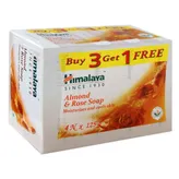 Himalaya Almond &amp; Rose Soap, 125 gm (Pack of 4), Pack of 1