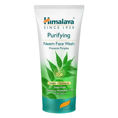 Himalaya Purifying Neem Face Wash 150 ml | With Neem &amp; Turmeric | Prevents &amp; Clear Pimple | For All Skin Type, Pack of 1