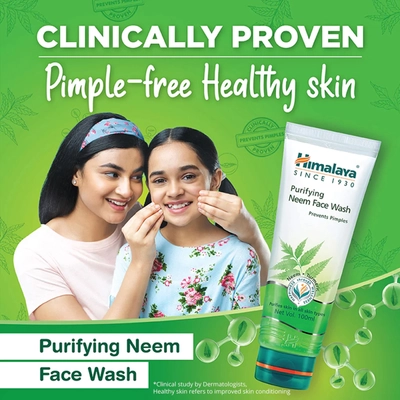 Himalaya Purifying Neem Face Wash 150 ml | With Neem &amp; Turmeric | Prevents &amp; Clear Pimple | For All Skin Type, Pack of 1