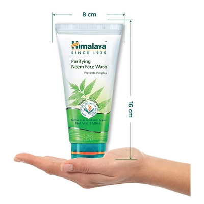 Himalaya Purifying Neem Face Wash 150 ml | With Neem &amp; Turmeric | Prevents &amp; Clear Pimple | For All Skin Type, Pack of 1